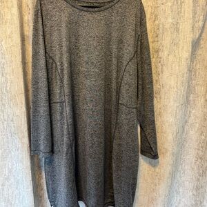 J. Jill Gray Dolman Sleeve Crew Neck Dress